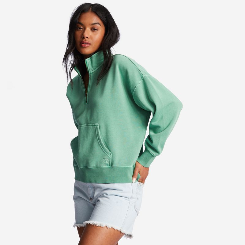 Poleron-Mujer-Lazy-Mornings-Half-Zip-Pullover