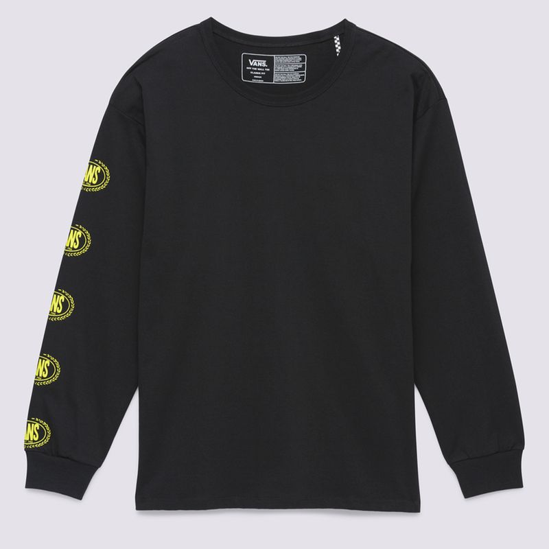 Polera-Off-The-Wall-Gradient-Logo-Loose-Ls-Tee-Black