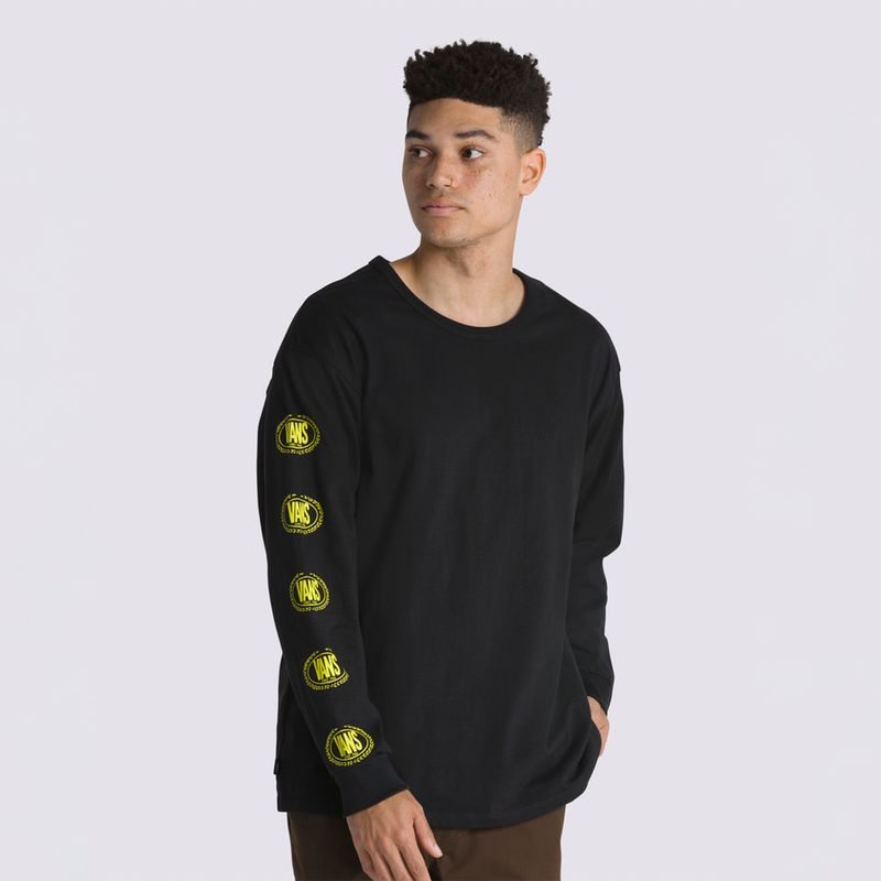 Polera Off The Wall Gradient Logo Loose Ls Tee Black