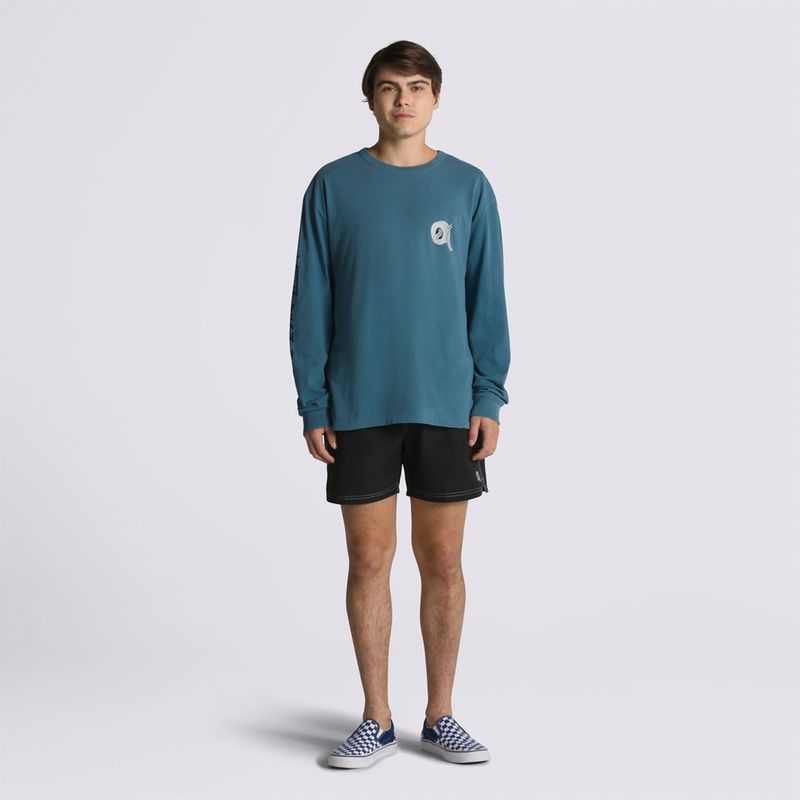 Polera-DTI-Logo-Ls-Tee-II-Vans-Teal