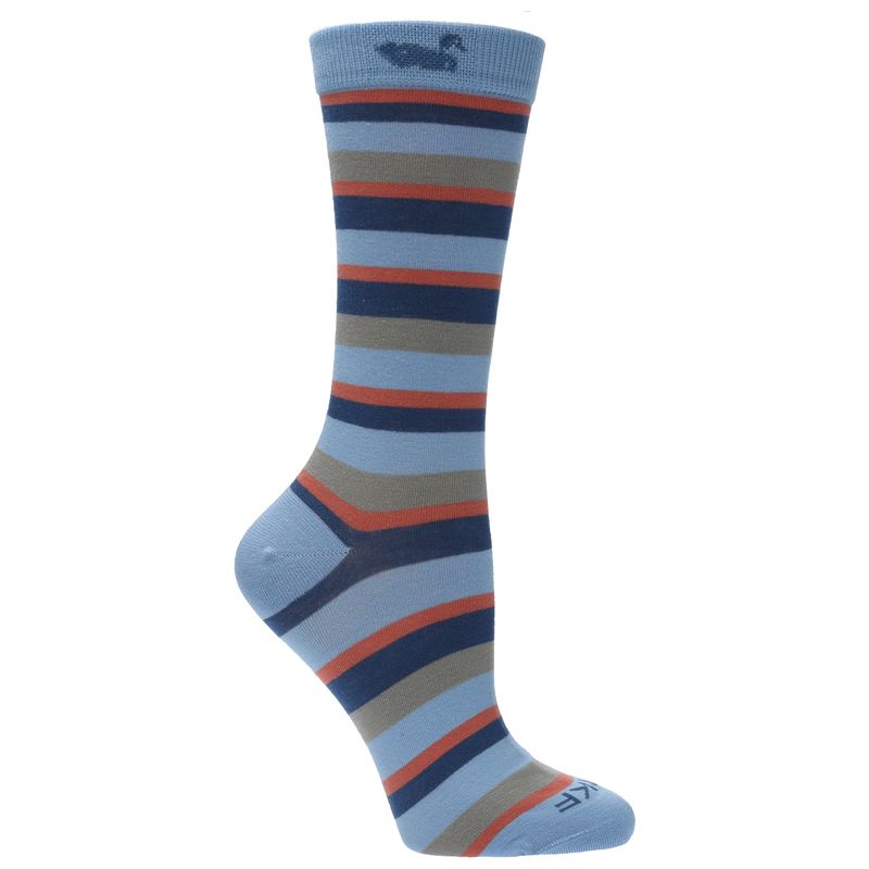 Calcetin-Bambu-Mujer-Lines-Azul-Rockford