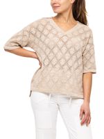 Polera Algodón Orgánico Mujer Caicos Beige Rockford