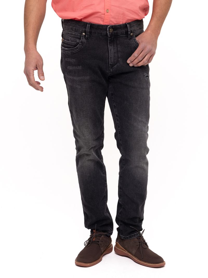 Jeans Natural Flex Hombre Bari Gris Oscuro Rockford