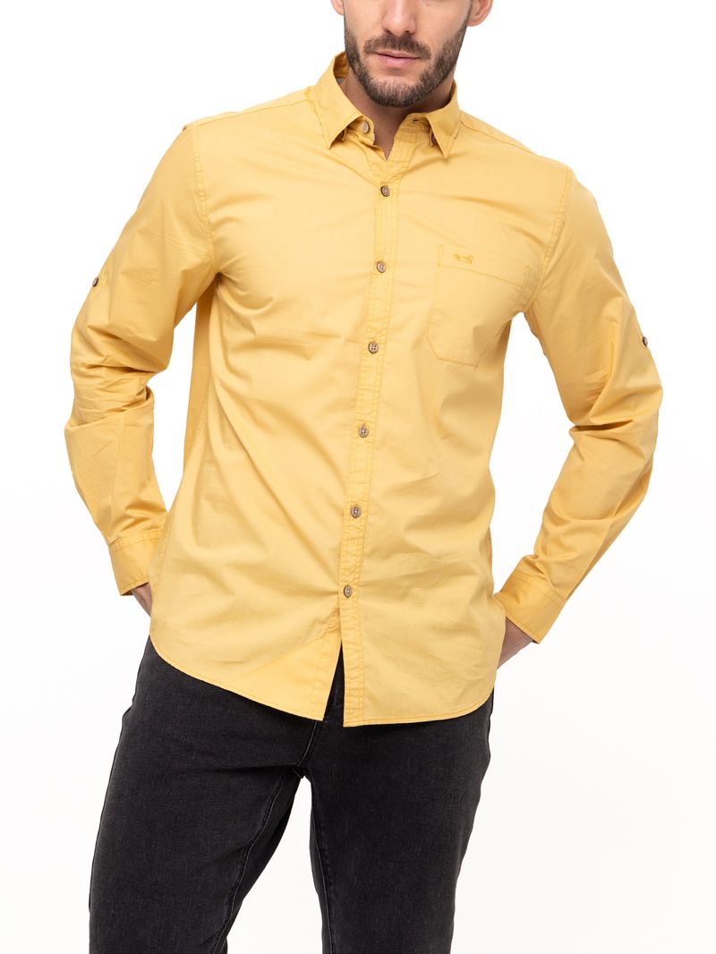 Camisa-Algodon-Organico-Hombre-Galiton-Amarillo-Rockford