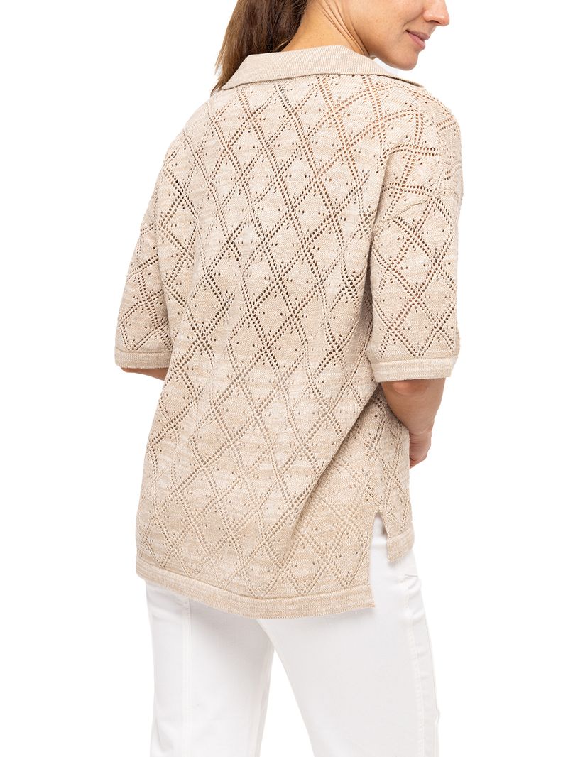 Polera Algodón Orgánico Mujer Caicos Beige Rockford