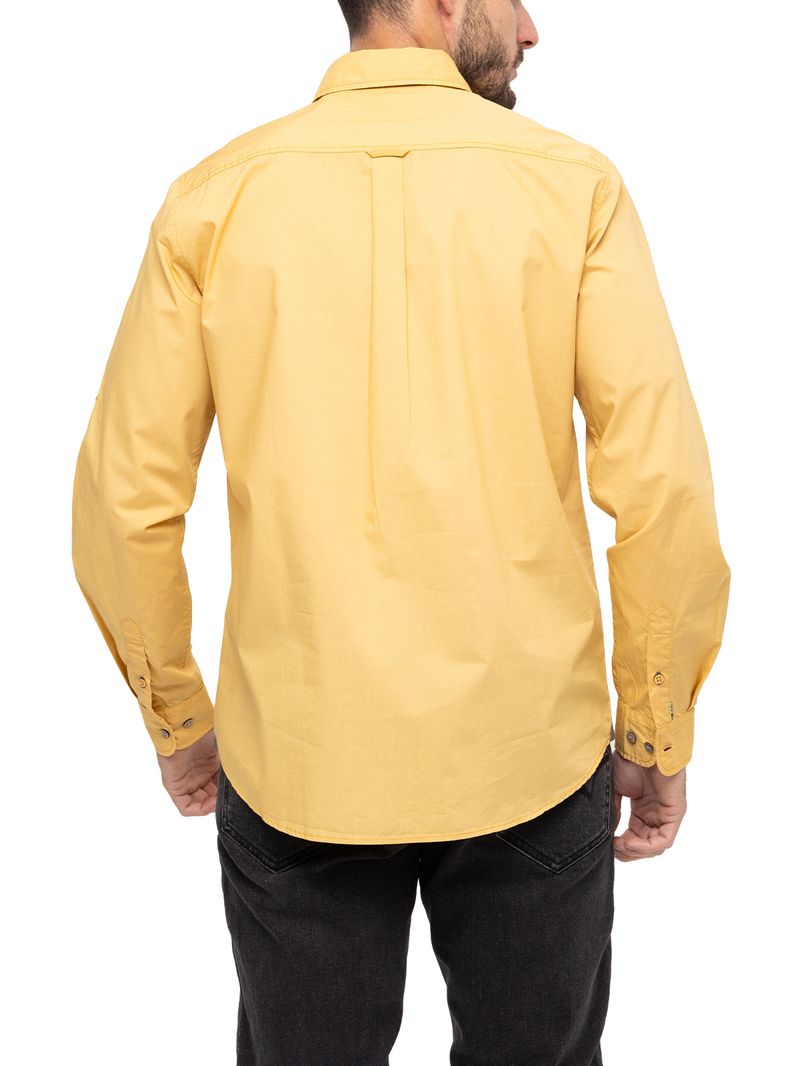 Camisa-Algodon-Organico-Hombre-Galiton-Amarillo-Rockford
