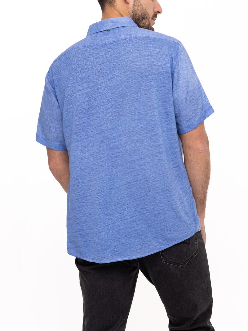 Camisa-Lino-Organico-Hombre-Linenjersey-Azul-Rockford
