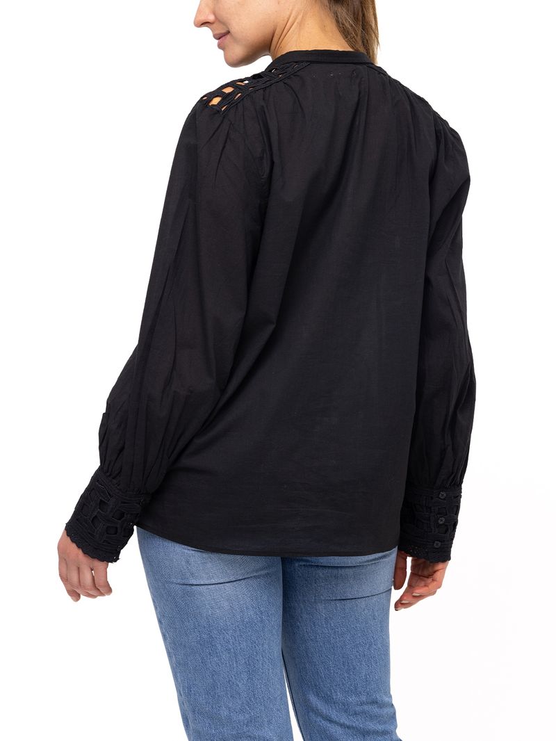 Blusa-Algodon-Organico-Mujer-Sahara-Negro-Rockford