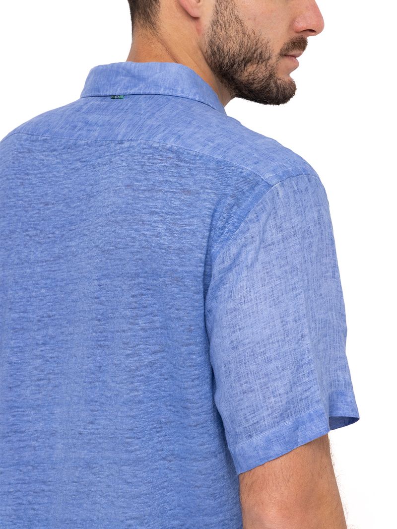 Camisa-Lino-Organico-Hombre-Linenjersey-Azul-Rockford