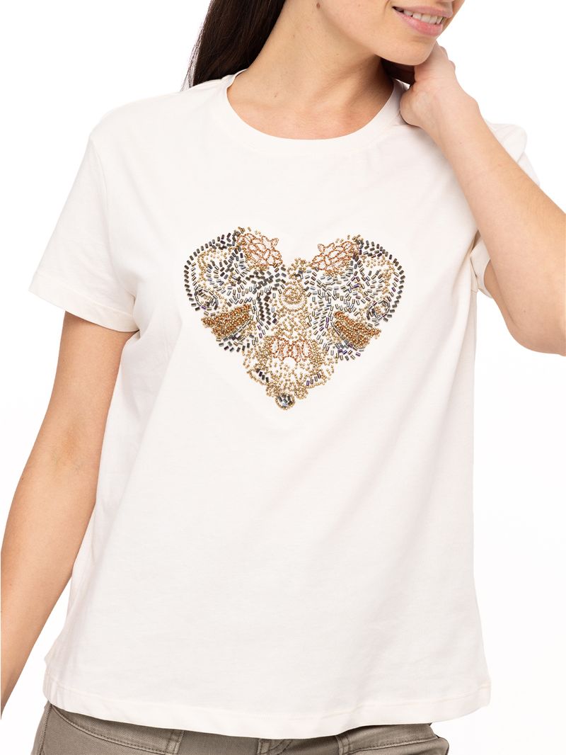 Polera Algodón Orgánico Mujer Dorset Crema Rockford