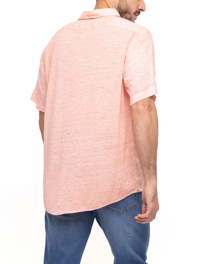 Camisa-Lino-Organico-Hombre-Linenjersey-Coral-Rockford