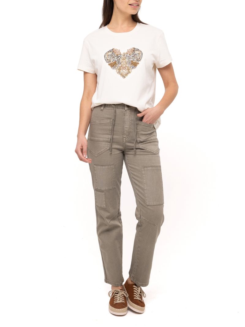 Polera Algodón Orgánico Mujer Dorset Crema Rockford