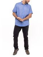 Camisa-Lino-Organico-Hombre-Linenjersey-Azul-Rockford