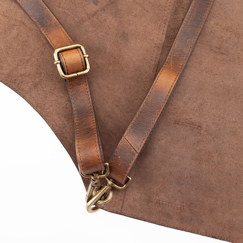 Pechera Cuero Hombre Rkf Bbq Apron Café Rockford