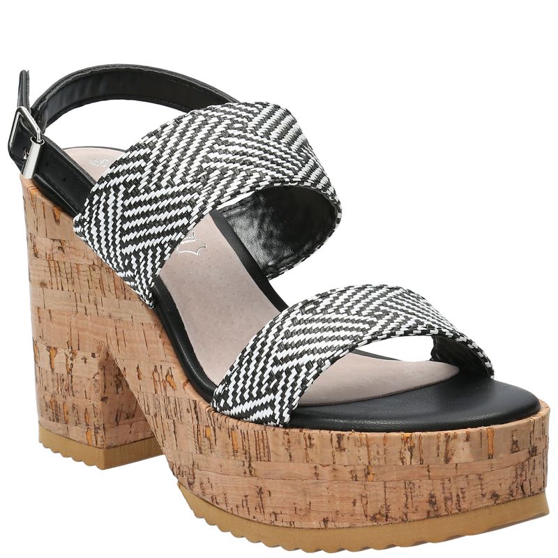 Sandalia Mujer Hatria Negro Azaleia