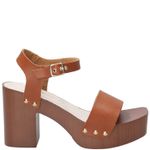 Sandalia Mujer Calisa Cognac Azaleia