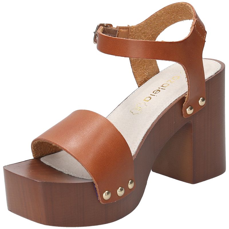 Sandalia Mujer Calisa Cognac Azaleia