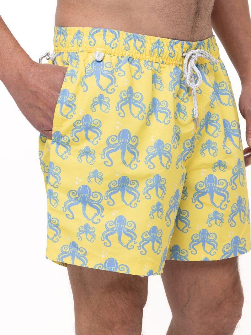 Traje De Baño Fibras Recicladas Hombre Izam Amarillo Rockford