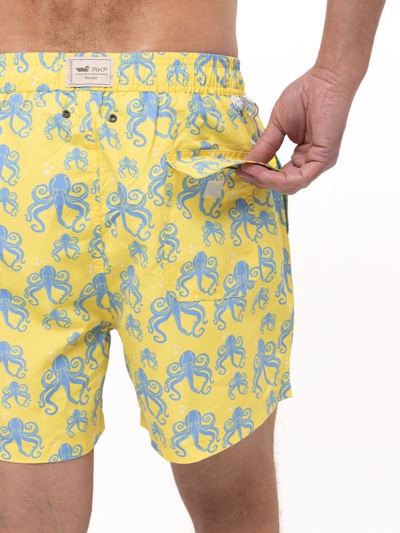 Traje De Baño Fibras Recicladas Hombre Izam Amarillo Rockford