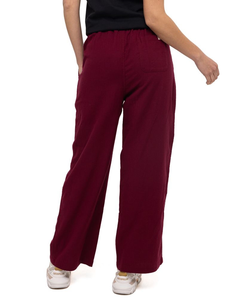 Pantalon Casual Mujer Weekender Relaxed Wide Leg Bottom Rojo Cat-Cat Chile  