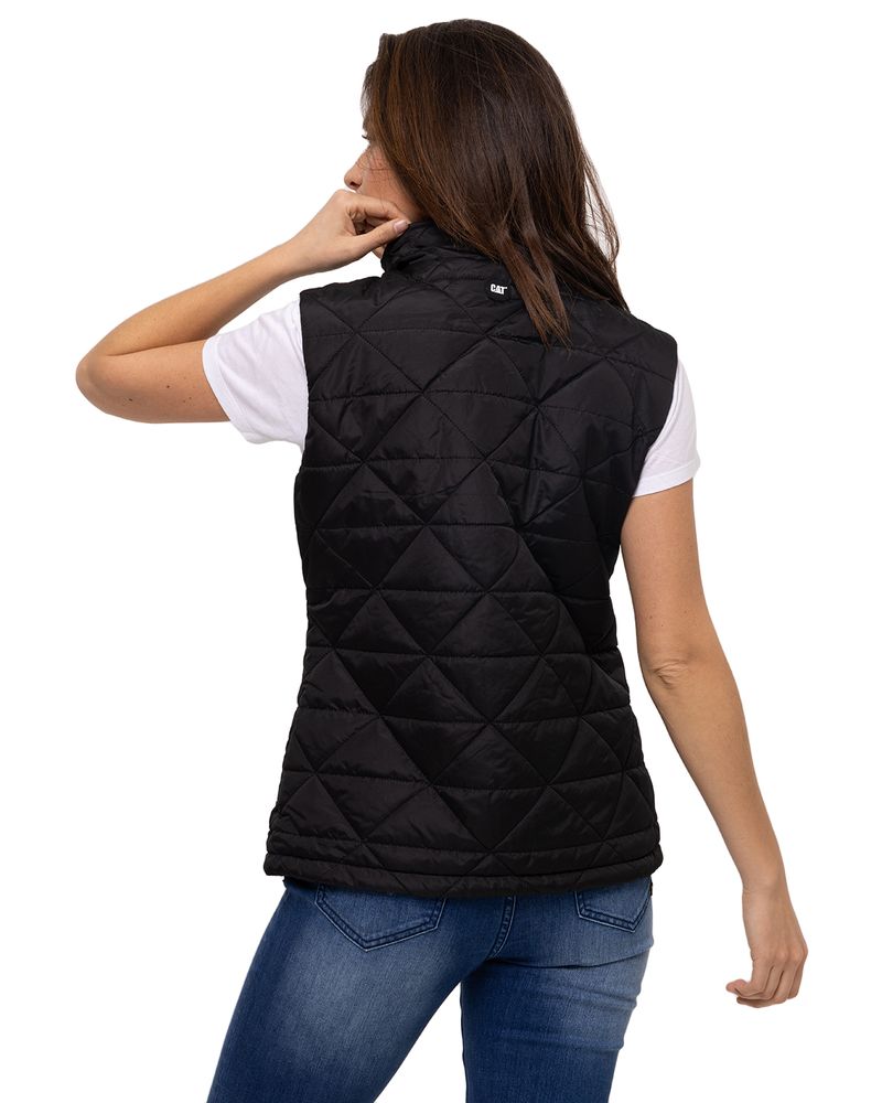 Chaqueta Sin Mangas Casual Mujer W Mediumweight Insulated Triangle Quilted  Vest Negro Cat-Cat Chile - Cat