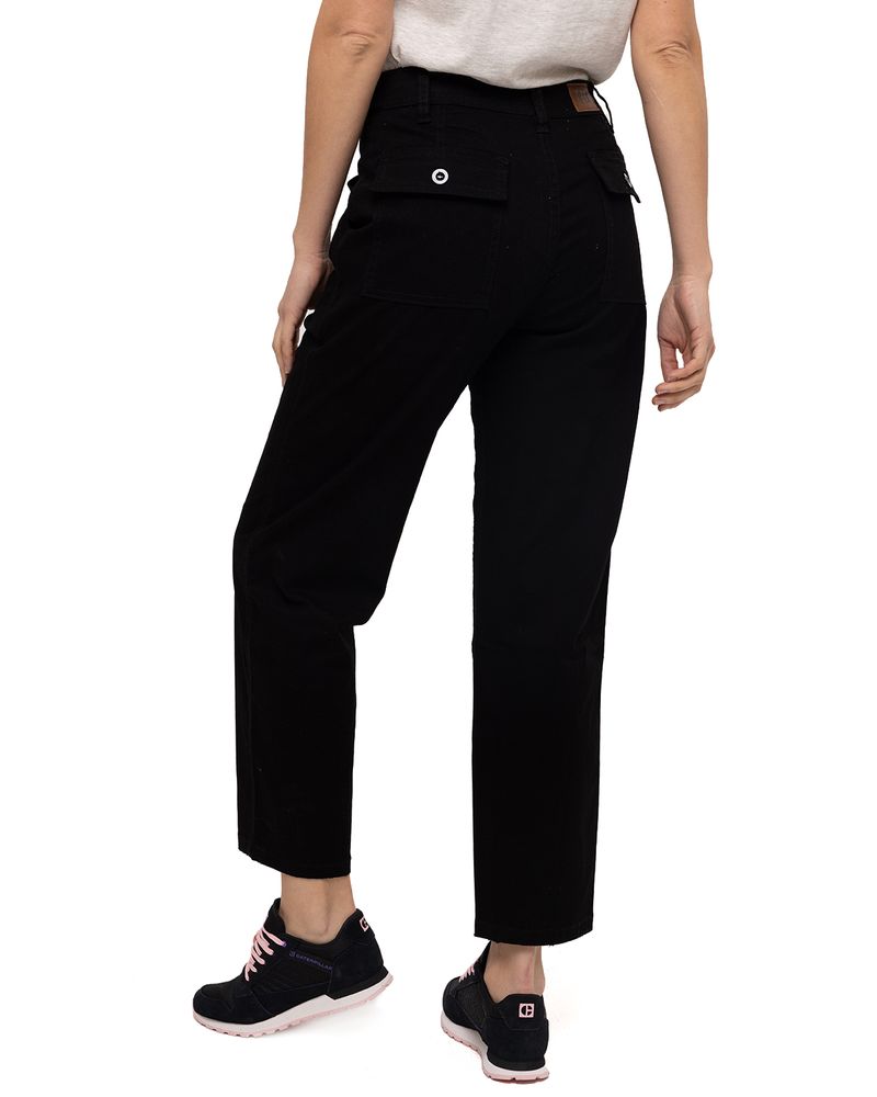 Pantalon-Casual-Mujer-OPERATION-FREEZE-BUTTON-FLY-SLIM-BOTTOM-NEGRO-CAT