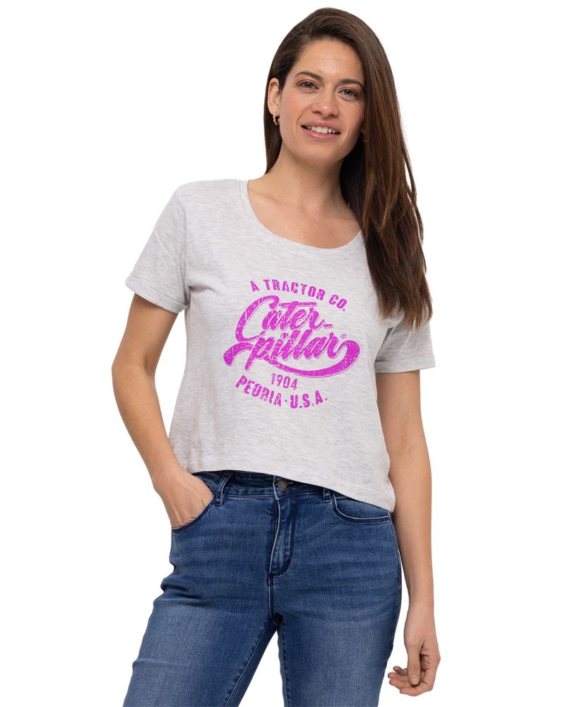 Polera-Manga-Corta-Casual-Mujer-JOYCE-CROP-TEE-GRIS-CAT