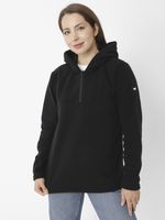 Polar-Casual-Mujer-W-QUARTER-ZIP-POLAR-FLEECE-NEGRO-CAT