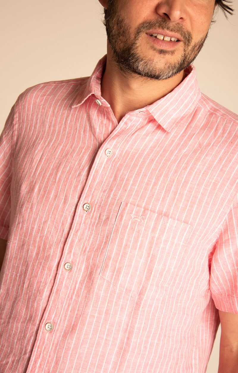 Camisa Hombre Stripeshirt Lino Orgánico