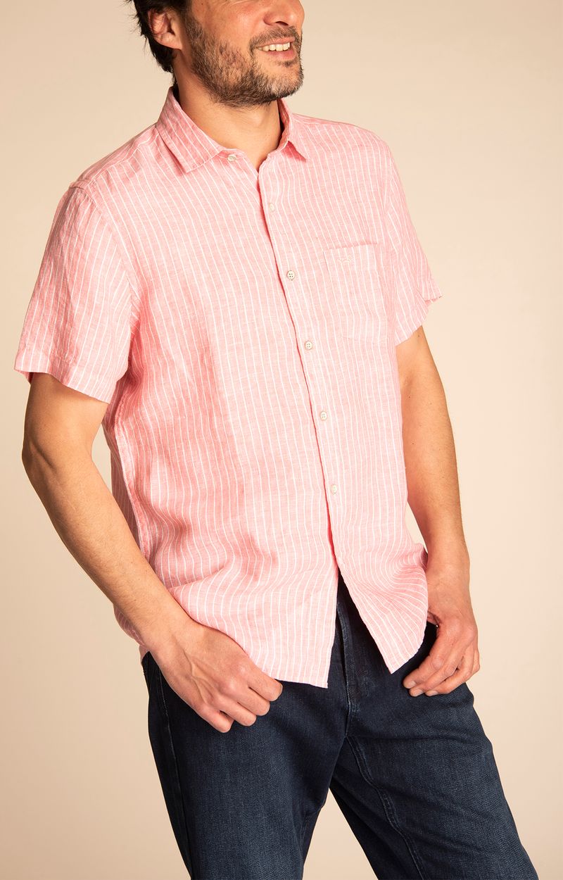 Camisa Hombre Stripeshirt Lino Orgánico