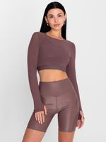 Peto-Mujer-LS-Crop-Top-SaintMale-Marron