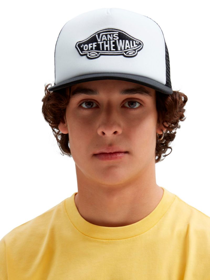 Jockey-Unisex-Classic-Patch-Curved-Bill-Trucker-Blanco-Vans