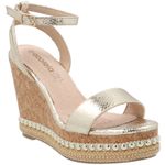 Sandalia Mujer Jack Dorado Azaleia