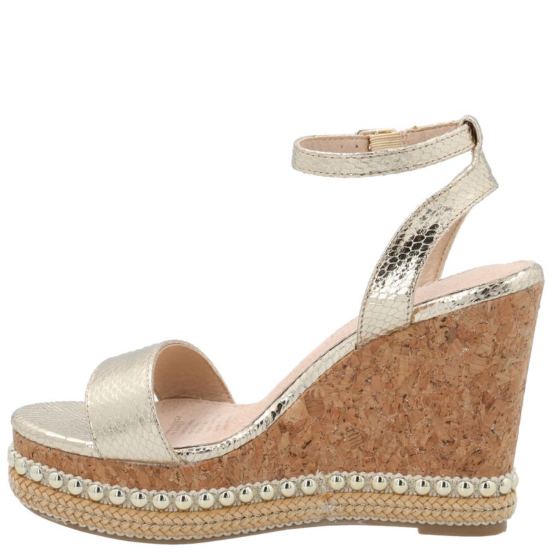 Sandalia Mujer Jack Dorado Azaleia