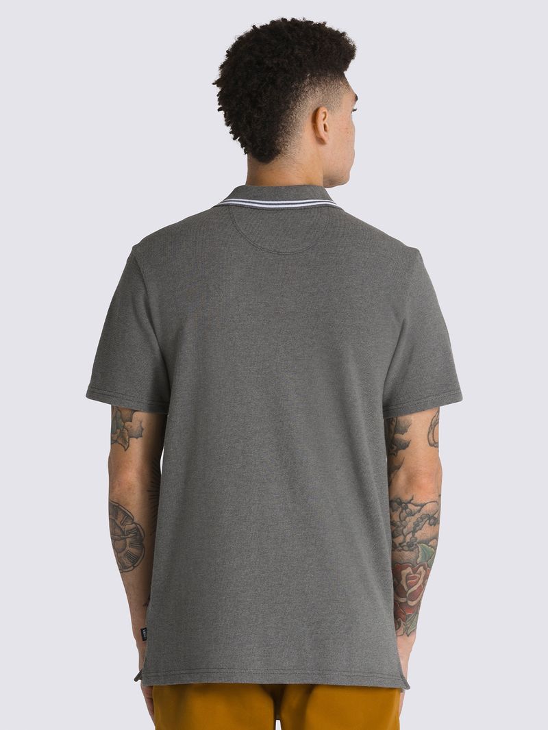 Polera Manga Corta Hombre Halecrest Polo Gris Oscuro Vans Vans