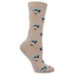 Calcetin-Bambu-Mujer-Bird-Beige-Crudo-Rockford