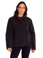 Polar-Casual-Mujer-Insulated-Full-Zip-Teddy-Jacket-Negro-Cat