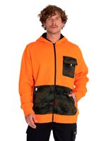 Poleron-Casual-Hombre-Utility-Hood-Banner-Full-Zip-Sweatshirt-Rojo-Cat