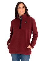 Polar-Casual-Mujer-W-Polar-Fleece-Half-Snap-Jacket-Rojo-Cat