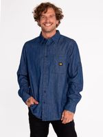 Camisa-Manga-Larga-Casual-Hombre-Denim-L-S-Shirt-Gris-Cat