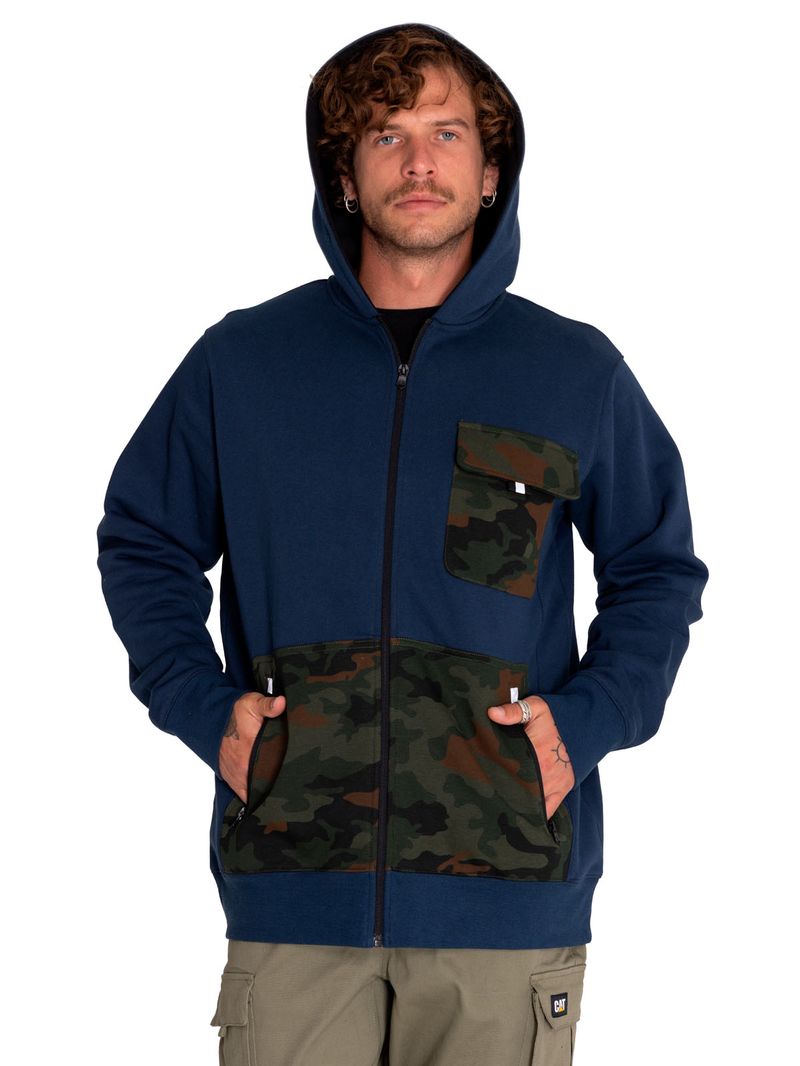 Poleron-Casual-Hombre-Utility-Hood-Banner-Full-Zip-Sweatshirt-Azul-Cat