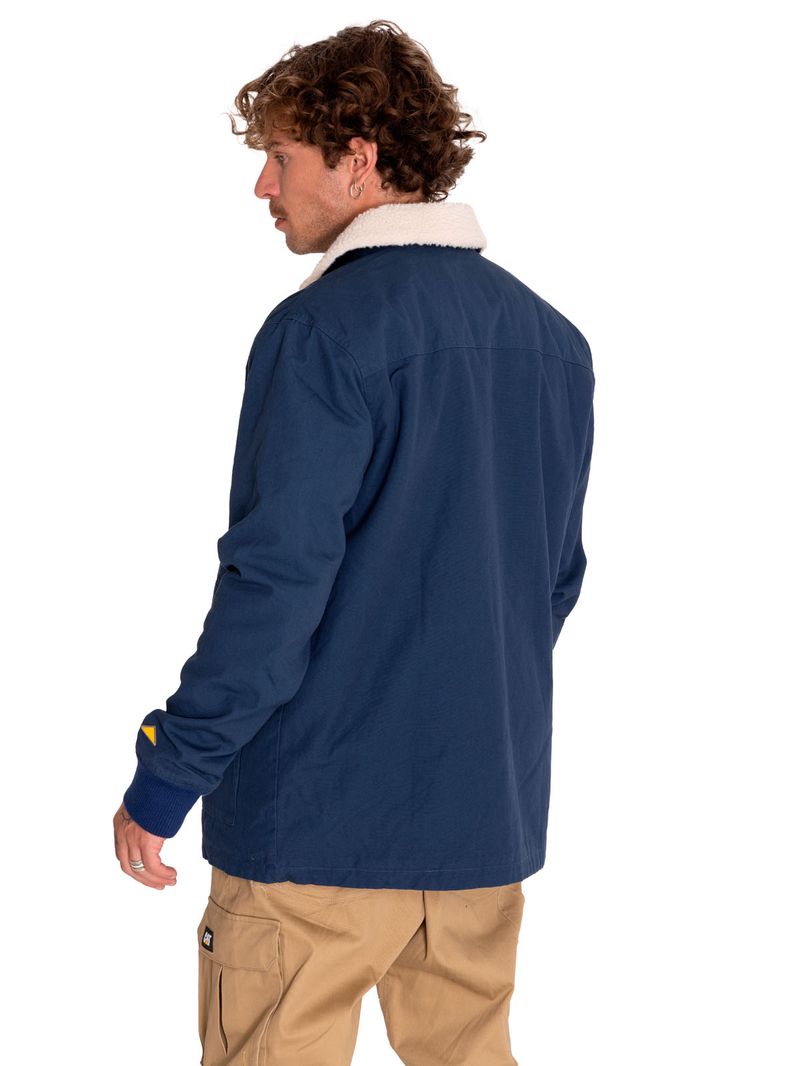 Chaqueta-Casual-Hombre-Sherpa-Lined-Chore-Jacket-Azul-Cat