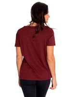 Polera-Manga-Corta-Casual-Mujer-Caterpillar-Script-V-Neck-Tee-Rojo-Cat