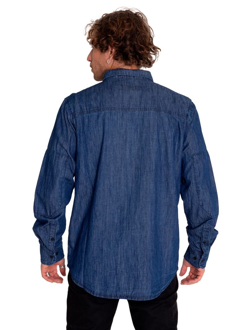 Camisa-Manga-Larga-Casual-Hombre-Denim-L-S-Shirt-Gris-Cat