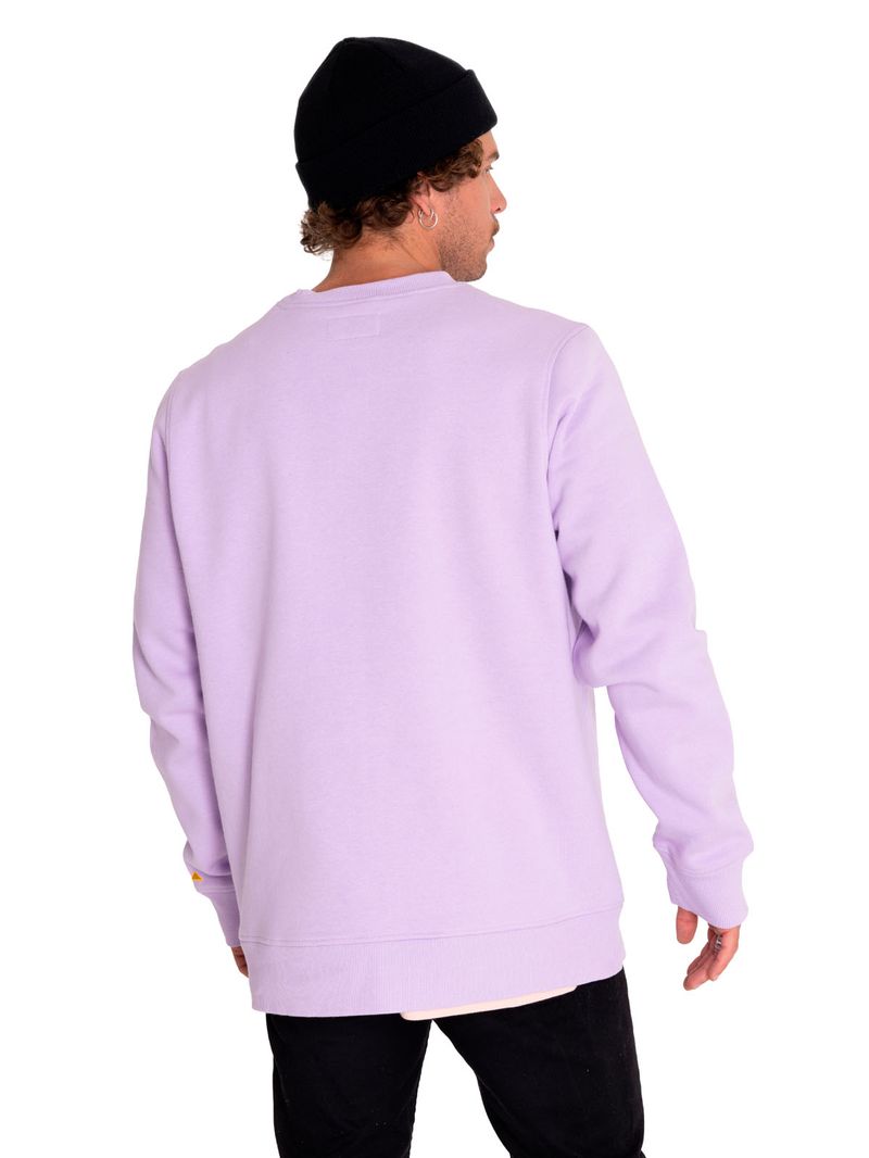 Poleron-Casual-Mujer-Caterpillar-Logo-Crewneck-Sweatshirt-Morado-Cat
