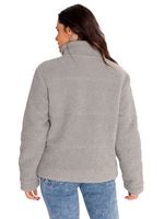 Polar-Casual-Mujer-Insulated-Full-Zip-Teddy-Jacket-Gris-Cat