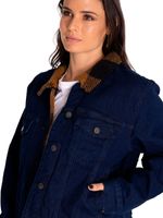 Chaqueta Denim Mujer Denim Plaid-Lined Jacket Azul Cat