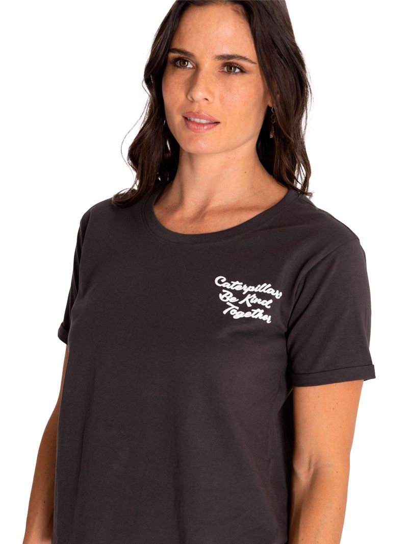 Polera-Manga-Corta-Casual-Mujer-Novelty-Droptail-Tee-Negro-Cat