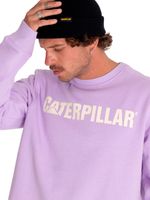 Poleron-Casual-Mujer-Caterpillar-Logo-Crewneck-Sweatshirt-Morado-Cat