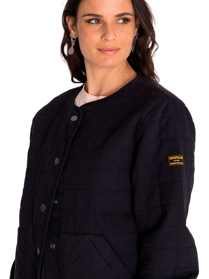 Chaqueta-Casual-Mujer-Heritage-Uniform-Lightweight-Quilted-Jacket-Negro-Cat